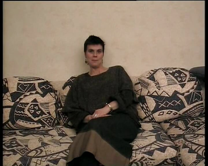 Slutty German whore gets sprayed with jizz during the interview