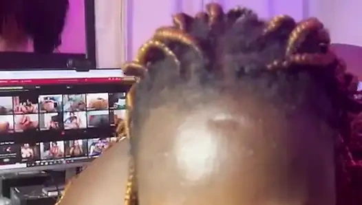 Giving Him Deep Throat Kisses