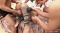Japon bebek satomi suzuki vardı grup seks, sansürsüz