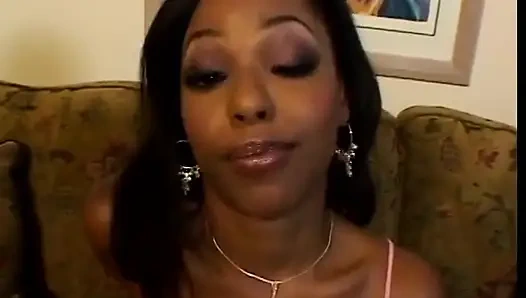 Lusty Marie has juicy pussy lips licked by white stud