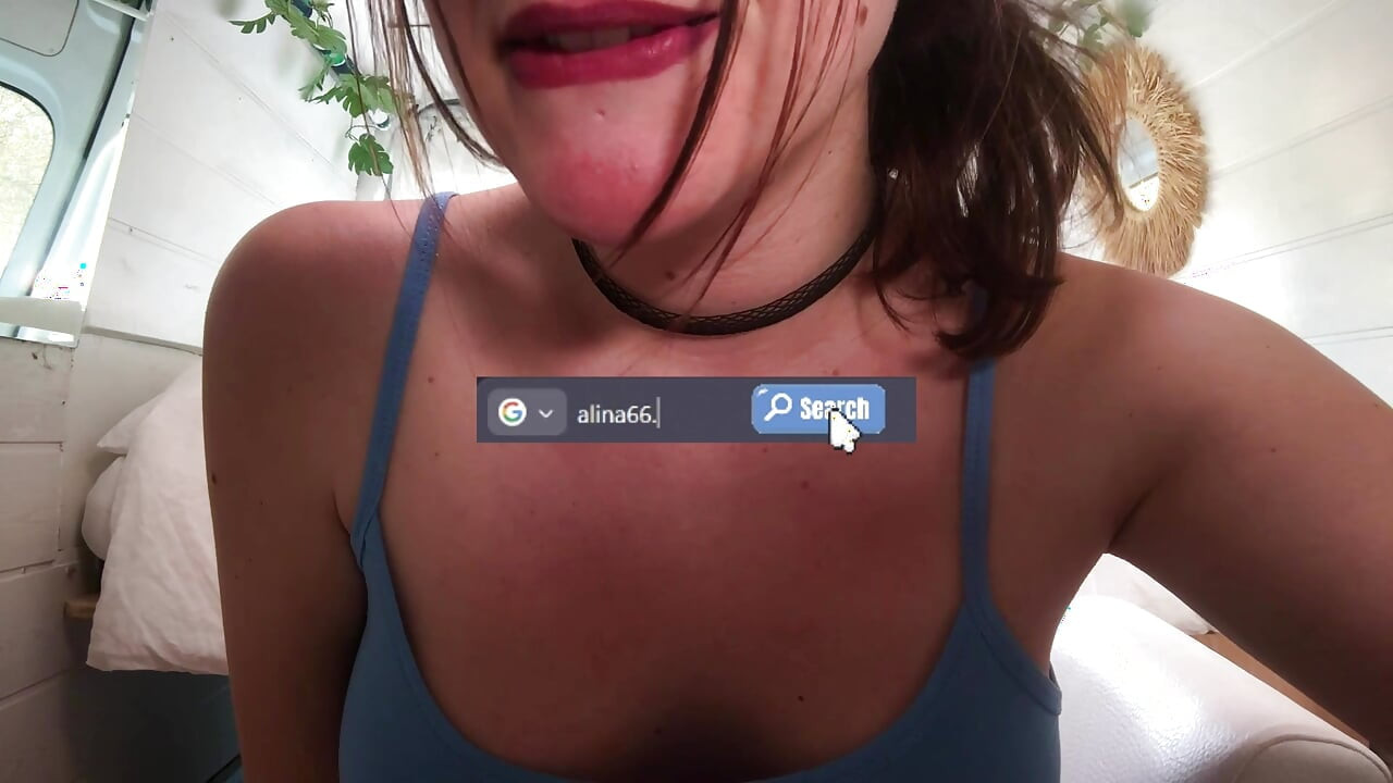 German Girl fingering in a van on the road (Risky - JOI)