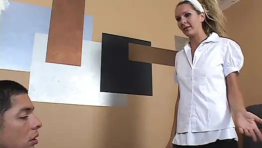 Hot Secretary Fucks Client at His Appointment