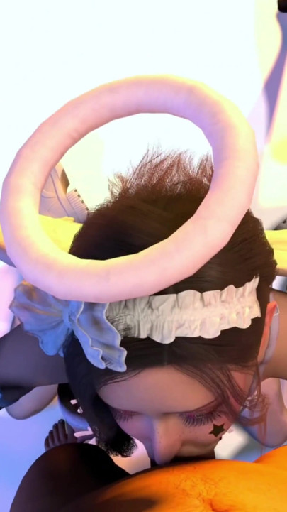 Focení se šťastným koncem - Asijská modelka v sexy Angel Cosplay - 3D VR Hentai Animace od VirtualHeaven | Klip 1