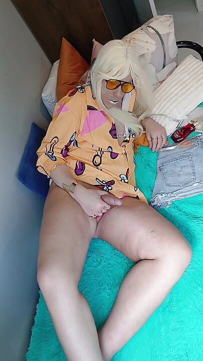 A Cute New Dress, Then Taking off My Bikini and Getting My Ass All Oiled up... and Finishing with Another Orgasm.