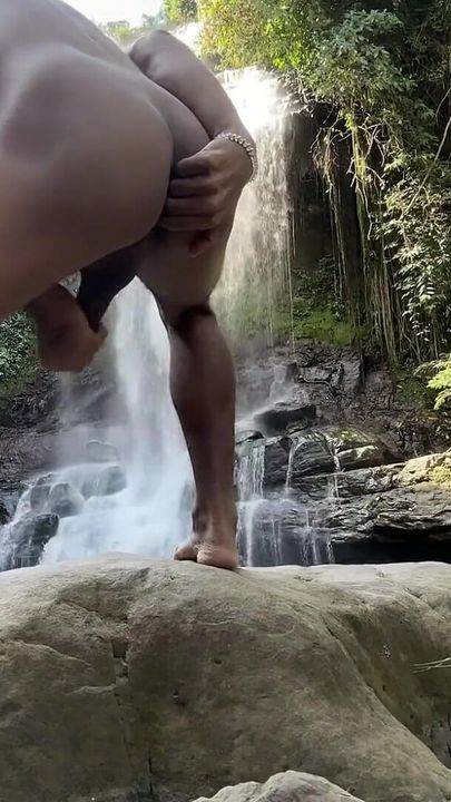 We Found a Dark-skinned Boy Masturbating Outdoors