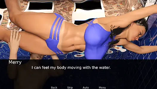 Project hot wife, learning to swim