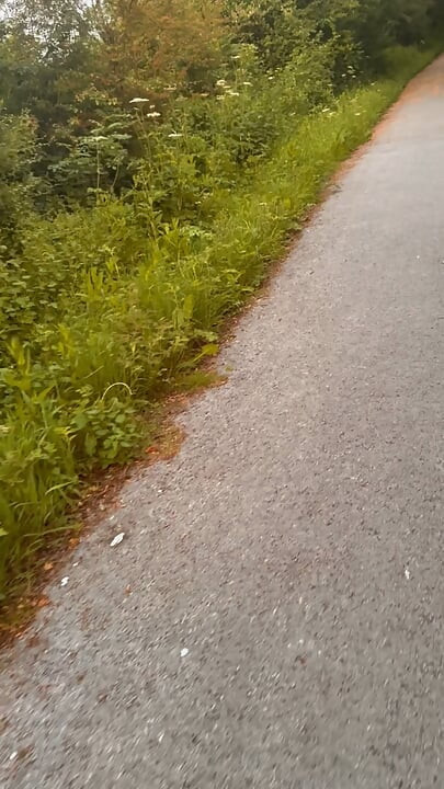 Edging barefoot walk ends with cumshot