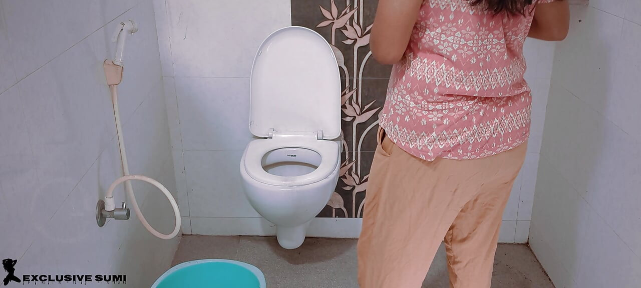 Caught my hot wife masterbating at bathroom and fucked hard to multiple orgasm and squirting.