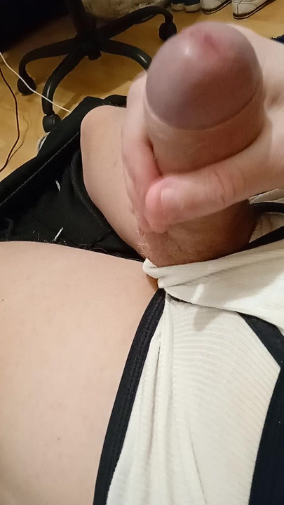 Young guy jerking off his hard cock #5