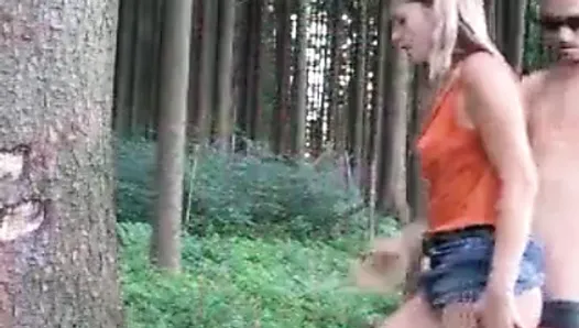 German couple fucking in the forest