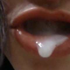 BlowJob with close up cum swallow