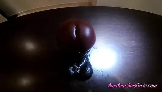 Skinny sexy slut intense dildo fucking