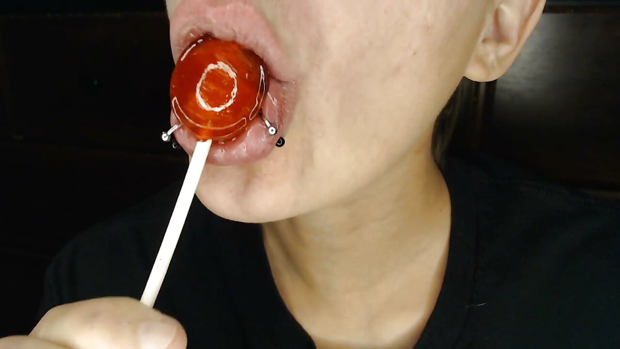 Pierced Lesbian Lollipop Licker