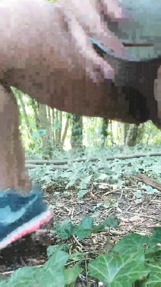 Pussy show in forest