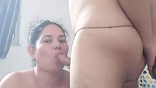 Expert Deepthroat Blowjob Horny Wife