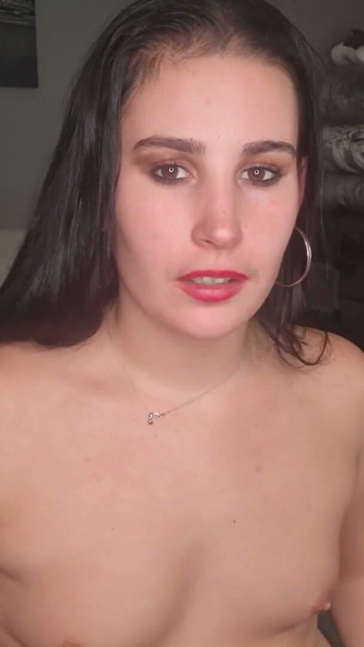 Chubby slut talking dirty and giving hands free jerk off instructions | Clip 3