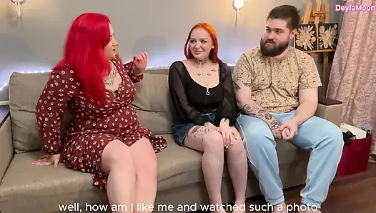Threesome with my stepmom and my girlfriend. Seriously dirty sex.