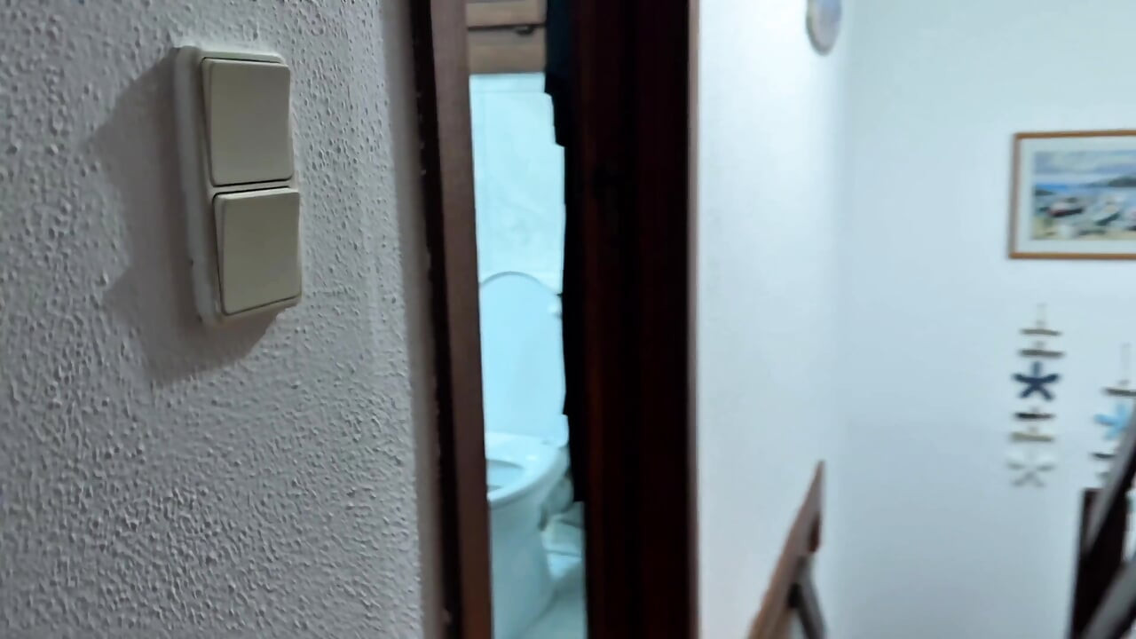 Door Left Open - Stepmom Pee Collection for Her Stepson