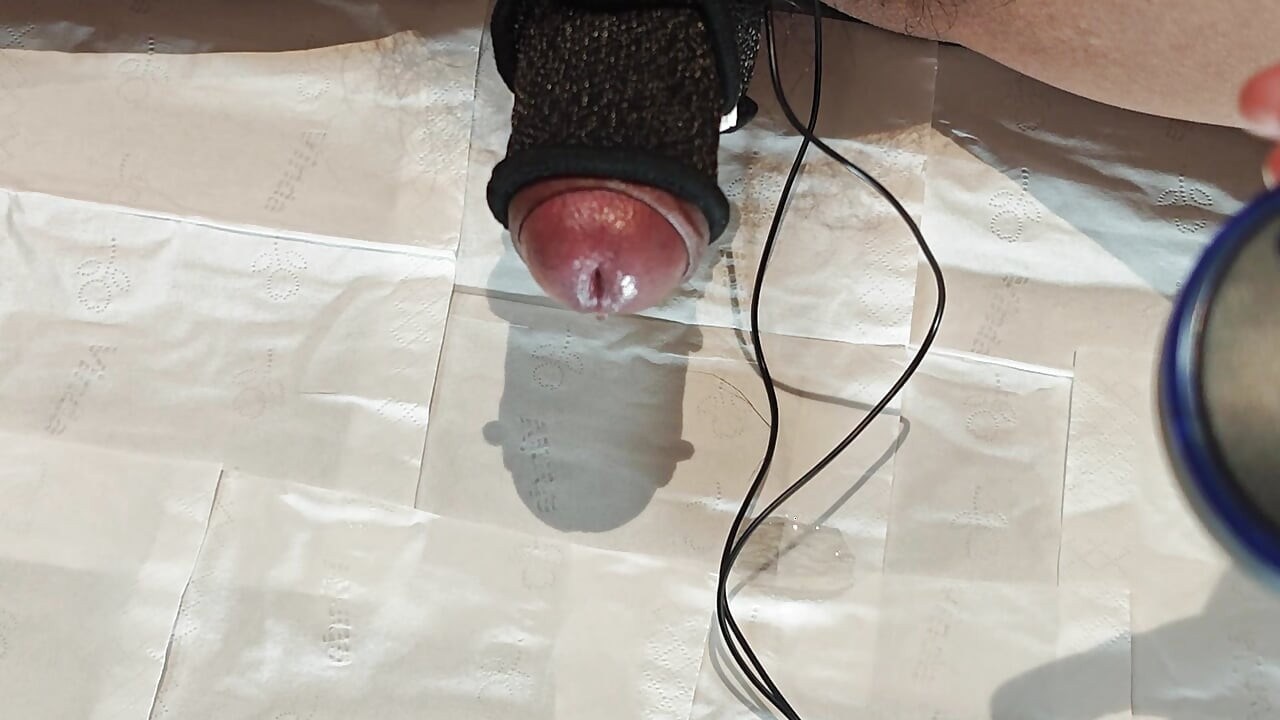 FIRST TIME E-Stim Cock & Balls Makes Me Moan Like a Desperate Slut - Electricity Controls My Cumshot!