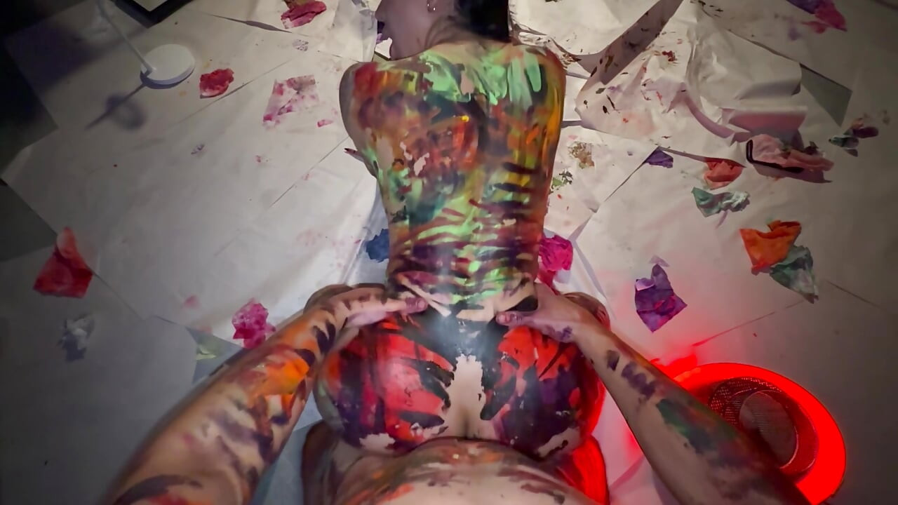 The painting teacher wanted to put his cock in some tits, so I invited him over and he ended up fucking me and leaving my pussy