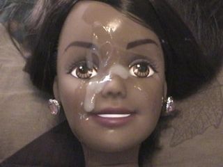 Камшот на лицо куклы Барби, камшот на лицо 2