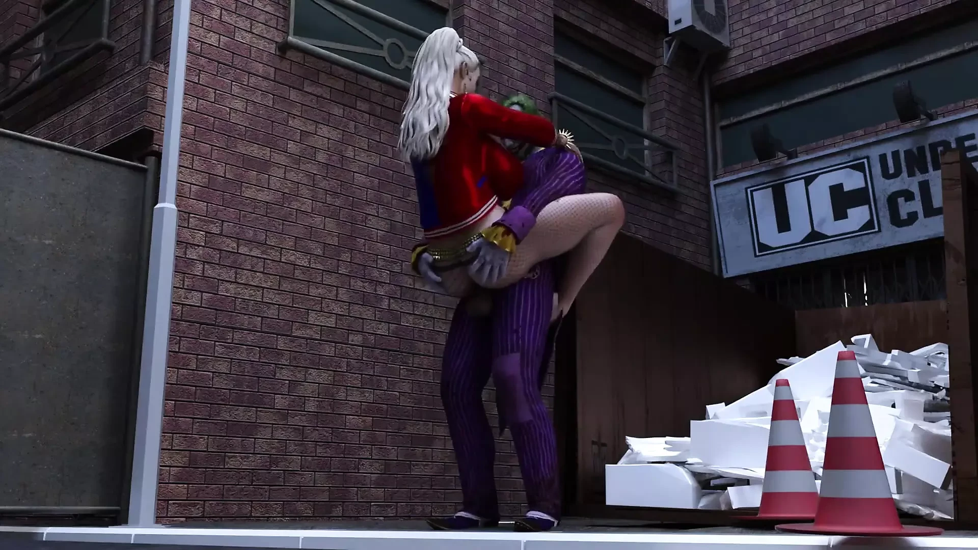 Joker, Harley Quinn'i kirli sokakta sikiyor