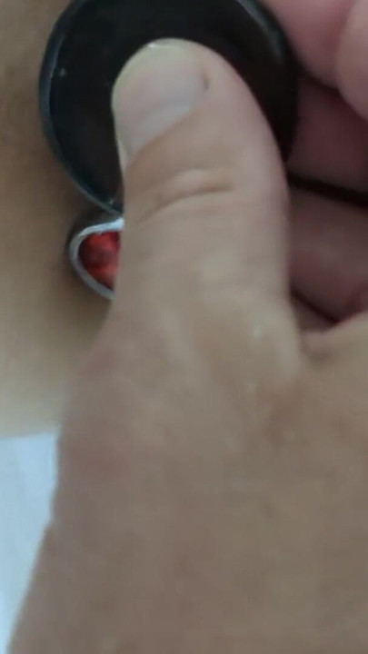 Unforgettable moment from "Close up of my hot french milf wife body with buttplug and dildo toying my smooth wet pussy -"