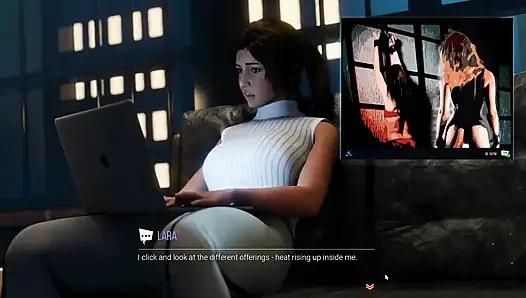 Croft Adventures Game Hentai Parody Ep.8 Kejutan Pustakawan Untuk Melakukan BDSM Online!