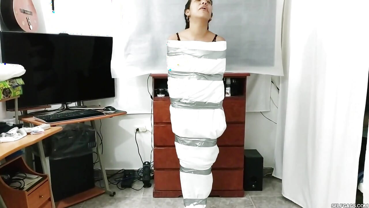 Mummified Panty Head Prepared for Bondage Journey
