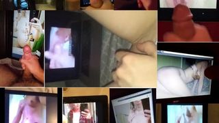 Compilation of Cumtribute To my girl while she watches them