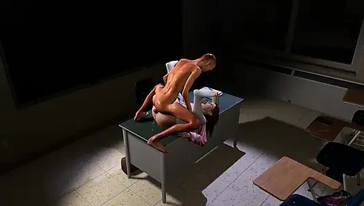 Bu guru selesai ngentot di kelas