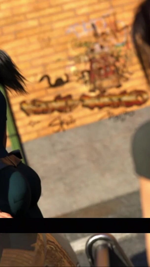 Shemale Police Office Grinding Her Cock Against Ashe Ass | Clip 3
