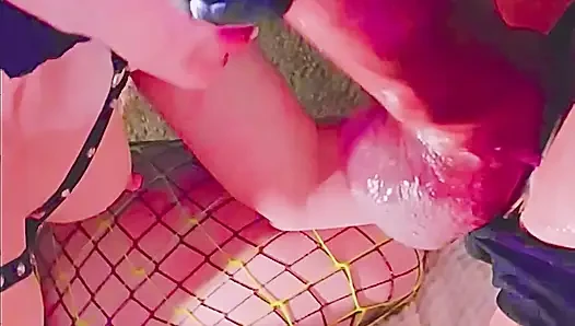 A Nighthore with 2 Phat Lips and thick Cum Stringers