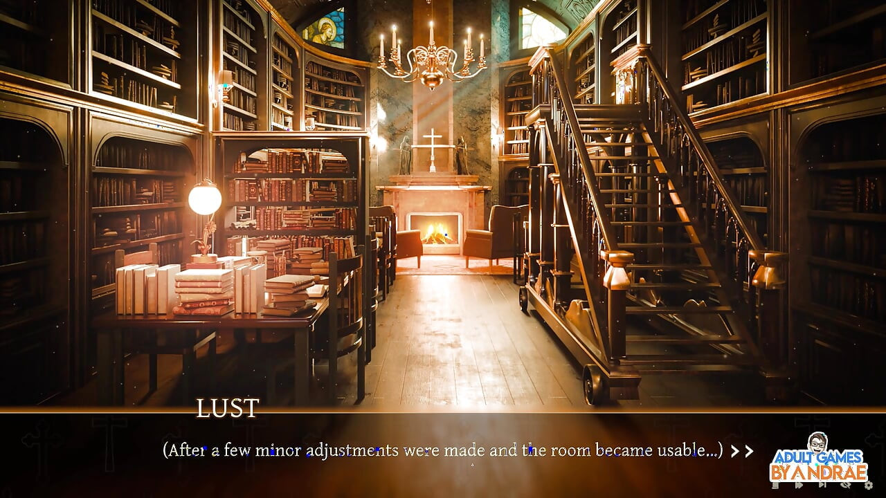 Sisters in Sin Gameplay Part 12 - Lust Performs the Sexual Ritual with Esther in the Library