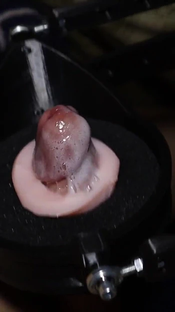Iconic moment from "Automatic masturbator in action but I try not to cum and I succeed!"