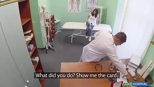 Fake Hospital - Pretty Patient Prepped for Doctor's Oral Medication: a Hot Hospital Encounter