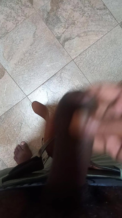 Hand job in bathroom