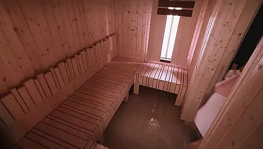 Really risky and fast fucking in a public sauna with multiple orgasms. Hot amateur milf   Dada Deville