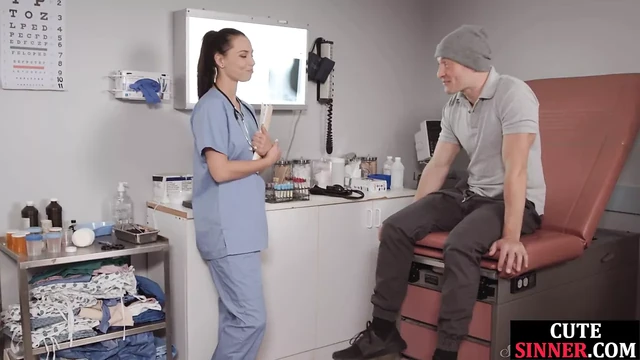 Beautiful nurse nailed and eaten out by patient