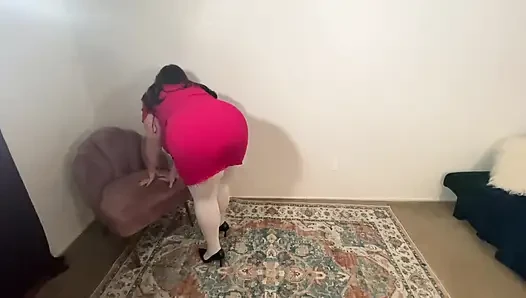 Külotlu çoraplı sürtük üvey anneni hamile bırak