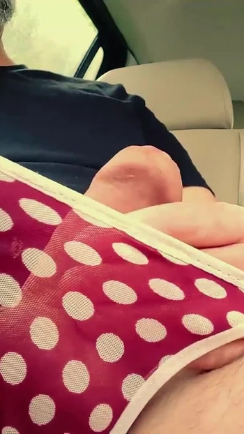 Jaw-dropping moment from "Step Dad Car Wank In Panties - SlugsOfCumGuy"