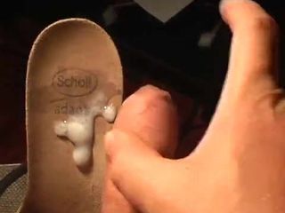 Cumming to a scholl sandal