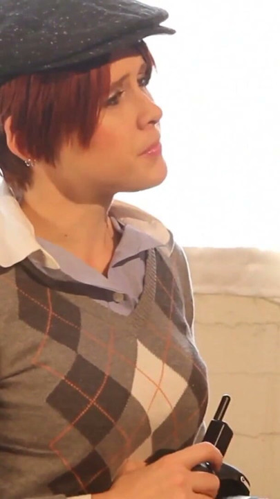 black and white lesbian 3some at photo shooting | Clip 1