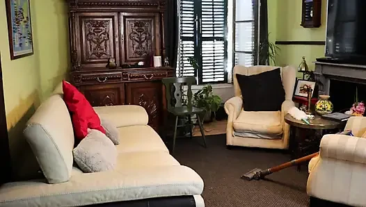 Sissy Maid Dee Should Be Cleaning, but She Can't Help but Play