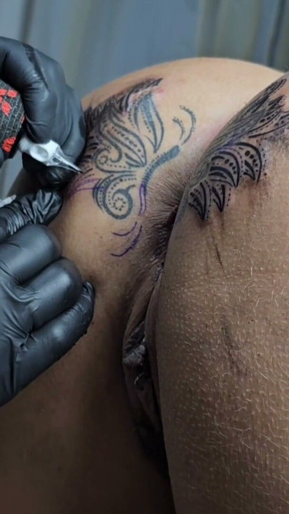 MODIFYING THE TATTOO AROUND MY ASS NOW IT IS BIGGER THAN BEFORE | Clip 2
