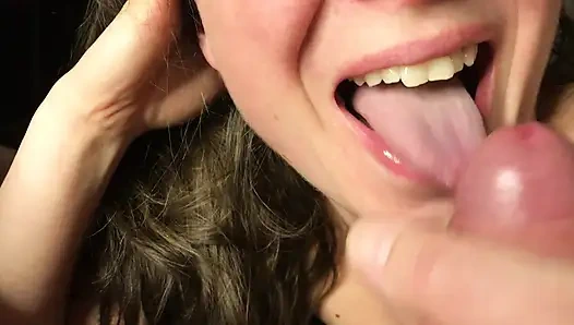 Let Me Taste Your Cum. MILF Sucks a Dick. POV