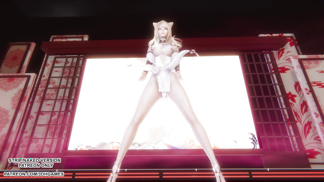MMD Gokuraku Jodo - Ahri의 섹시한 일본 댄스 리그 전설 헨타이 무수정 4K 60FPS