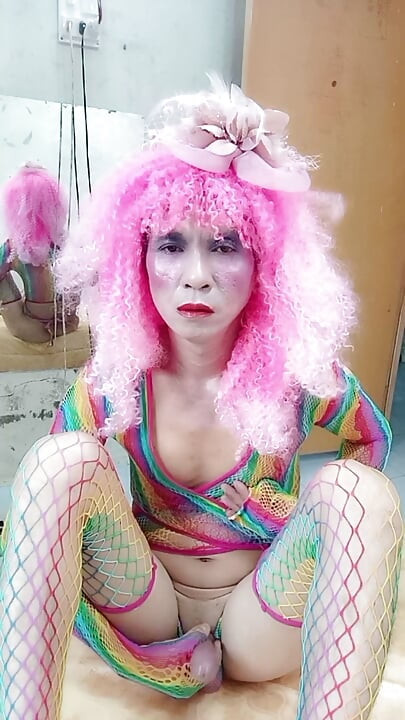 Kompilace sexy porna s hruškou Shemale