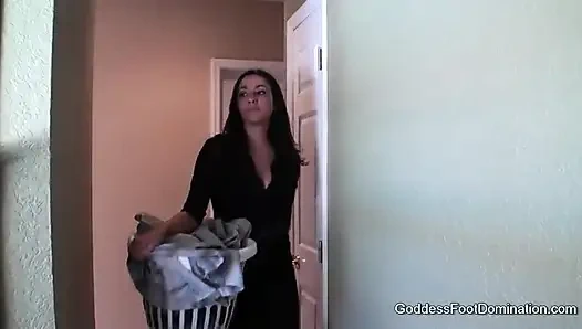 Maid takes smoke break