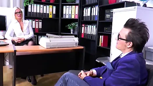 My Sexy Blonde Secretary with Big BOOBS